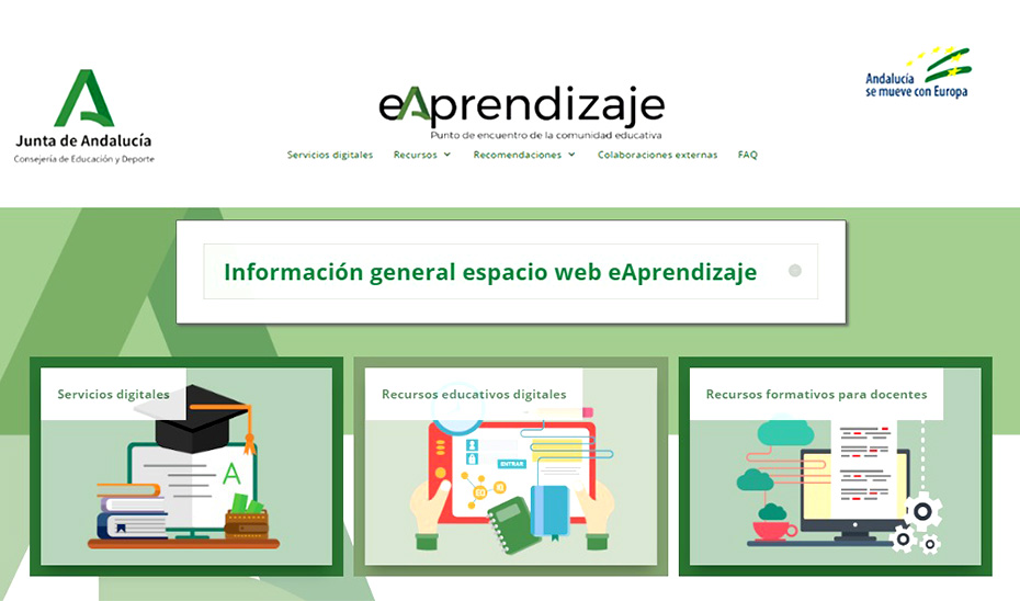 La web eAprendizaje, nuevo espacio para facilitar la continuidad del proceso educativo durante la alerta