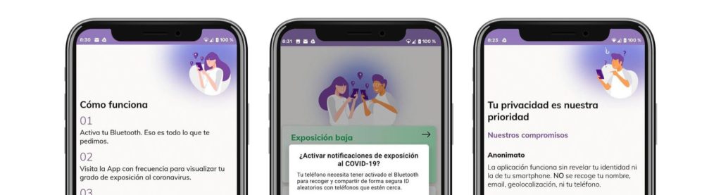 Así será la «app» de rastreo del coronavirus cuando funcione en toda España