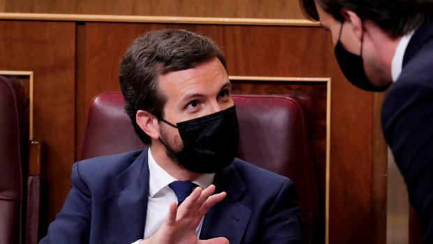 Casado confirma el «no» del PP a la moción de censura de Vox y reivindica el espacio de centro-derecha