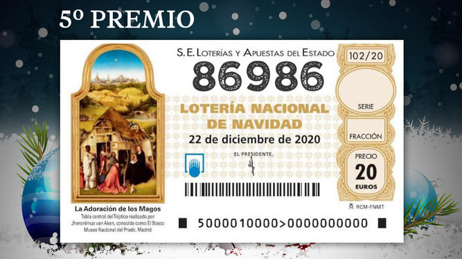 Los quintos premios de la Lotería de Navidad 2020